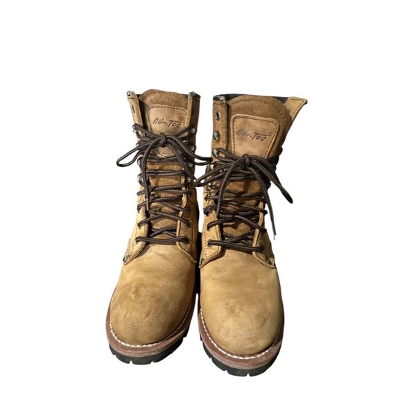 Ad-Tec Mens Logger Boots Tan Oil Tanned Leather Waster Resistant Sz 9 M Soft Toe main image 6
